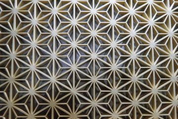 The walls of the restaurant boast hand-crafted geometric designs