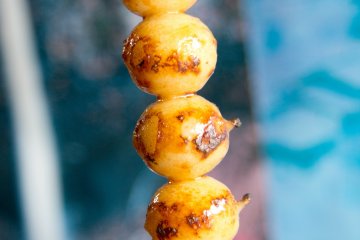 Mitarashi-dango: a great little snack to help warm you up from the cold