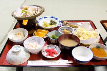 The absolutely lovely dinner we had at our stay in the inn