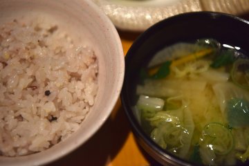 Rice and miso soup