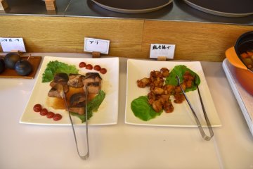 Smoked yellowtail and karaage
