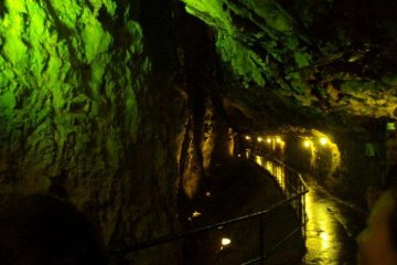Accent lighting add to the mine's mystique