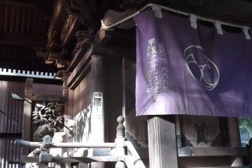 Detailed carvings on a side shrine