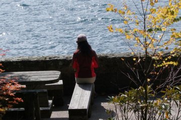 I forgot the time, sitting here at the lakeside