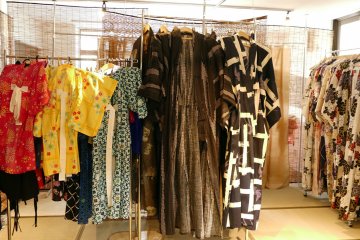 There are men's and kid's kimono and yukata (light and cool summer kimono)
