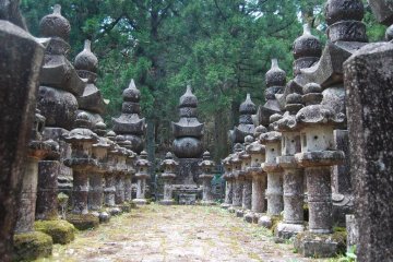 Large tomb side in Okunoin, Japan's biggest graveyard