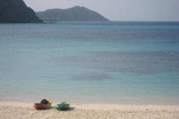 Kayaks ready to go