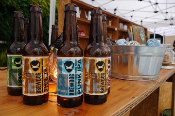 Beer and coffee are sold at Minedrip Cafe on the rooftop garden