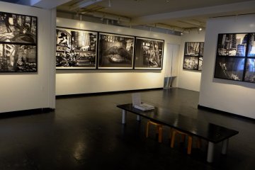 The gallery is small but feels spacious