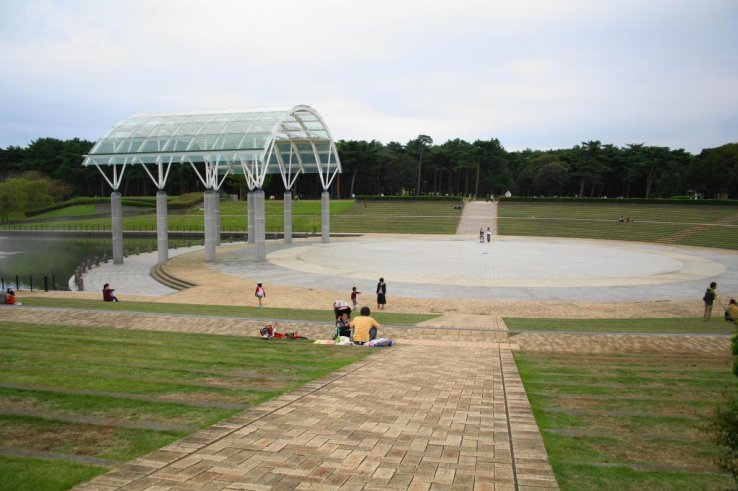 As you walk through the entrance, you will see the outside stage.