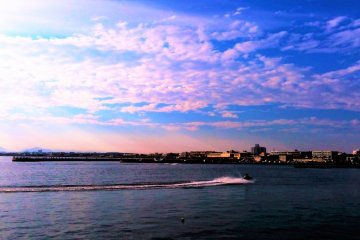 Some tourists and locals go here to do water sport activities like riding the jet ski.