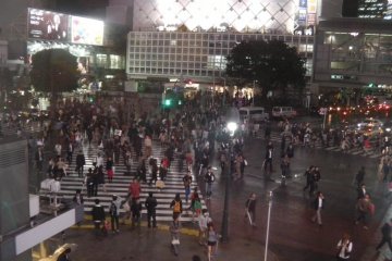Malam Tokyo yang basah