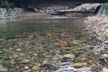 Crystal clear water at the Tanigawa River