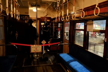 Inside an old carriage