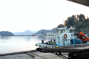 An old workhorse resting after a day's catch in the Sea of Japan