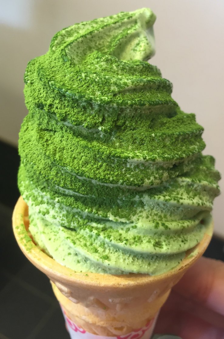 a close up of Double Matcha Soft Serve