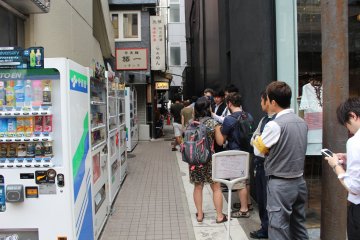 Long line of customers is always a good sign