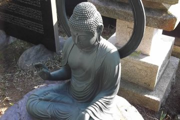 Sitting on the rock of the prayer