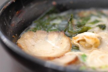 Hokkaido Clam Ramen is best tried in Hokkaido, though it is pretty good in Kumamoto