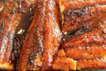 Unagi Eel brushed with sweet soy sauce on rice