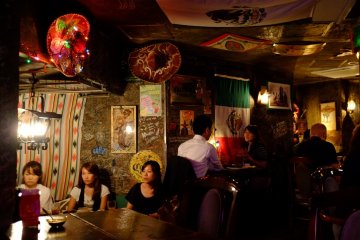 A cave-like seating area for large parties