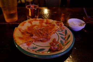 Halfway through my quesadilla before I remembered to take photos!