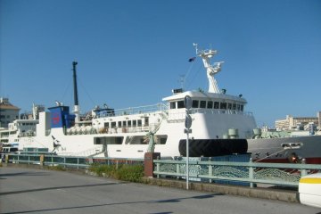 Ready to board in Naha ferryport
