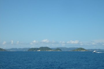 Coming into the Kerama island chain