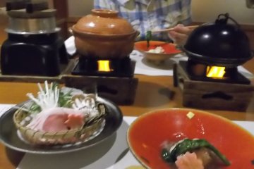 Traditional Japanese five course dinner