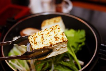 Grilled tofu served at the hotel's restaurant