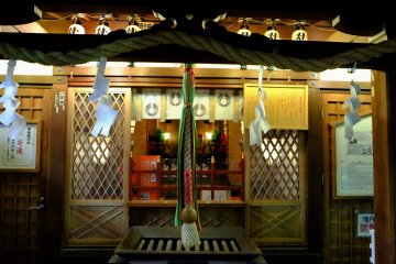 The shrine is at its most impressive at night
