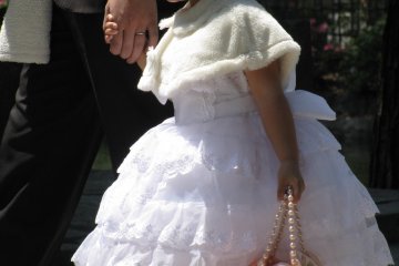 Dressy girl came for wedding
