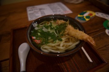 Tempura udon for dinner