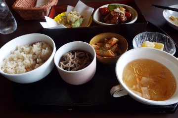 Lunch at the resort restaurant was tasty 