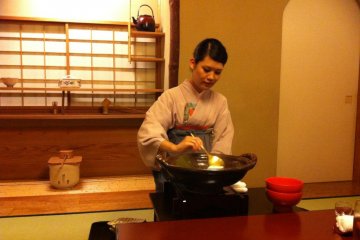 The Tofu dish is cooked and served at your table