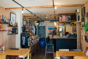 View of the bar