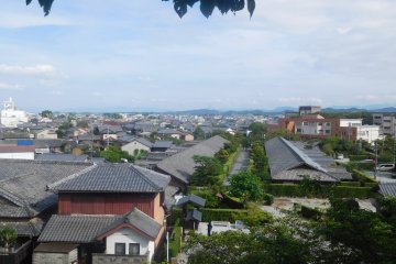 Vue de Matsusaku du haut des ruines du château