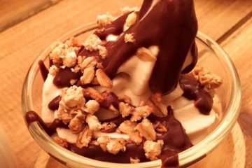 Soy Milk Soft Cream at Natural Bar Paprika Vegan Dining　