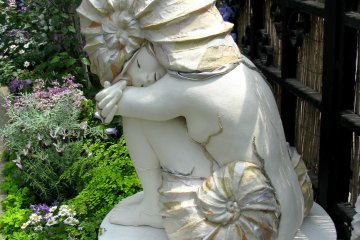 A garden sculpture