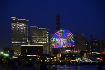 Cosmo Clock 21 and skyscrapers, an iconic view of Yokohama