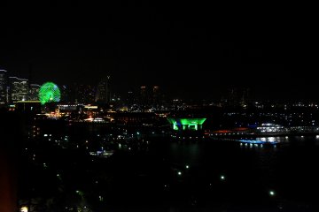 Night illumination viewed from Hotel New Grand Yokohama's guest room