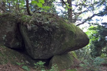 Looks like someone dropped the boulders there