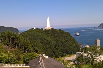 The Kamaishi harbour and Big kannon