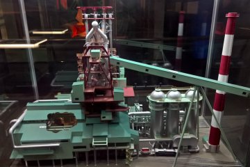 A replica of a modern smelting plant