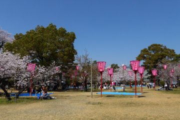 La troisième enceinte transformée en parc pour fêter l'Hanami