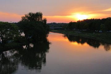 Sayonara sunset in Mito