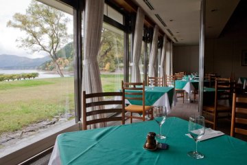 Stunning waterfront views from the dining room