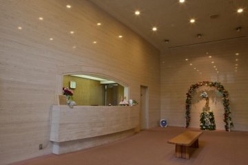 The lobby of the hotel