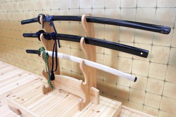 Sword collection in the dojo