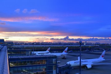 Blue and orange hued sky